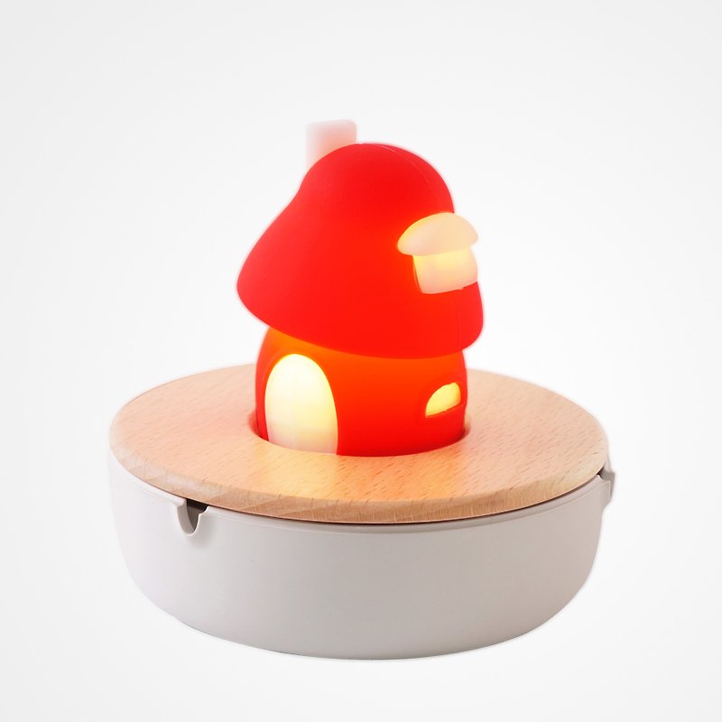 Vacii HOMi candlestick lamps, Power + red mushroom house LED nightlights Accessories - Chargers & Cables - Silicone Red