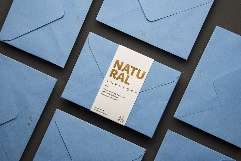 Natural series/ A6 envelope/ light blue/ typography - Envelopes & Letter Paper - Paper Yellow