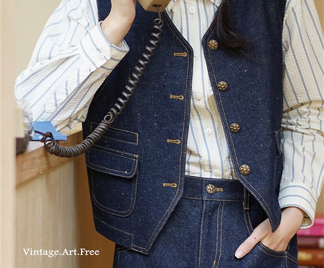 ジャケット・アウター n.hoolywood indigo denim down vest 40 n.hoolywood indigo denim down vest 40