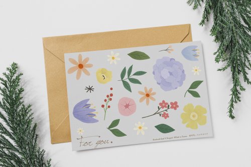 𝓦𝓮𝓵𝓴𝓲𝓷 洛可可草莓手工書 給你的花【CM21028】 洛可可明信片/卡片含信封