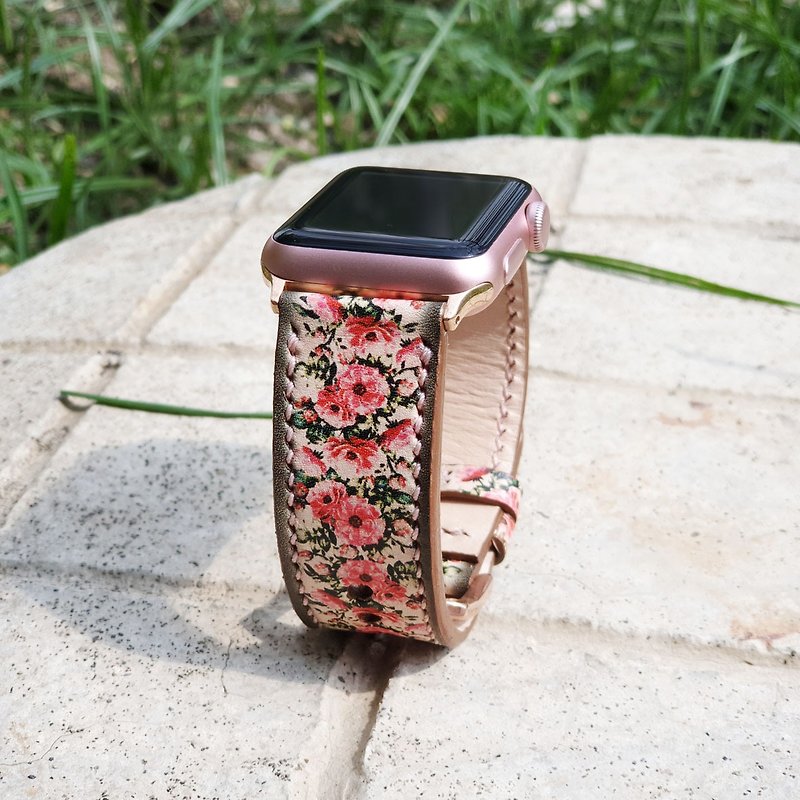Apple Watch女士樂隊系列4系列3系列2系列1 - 錶帶 - 真皮 粉紅色
