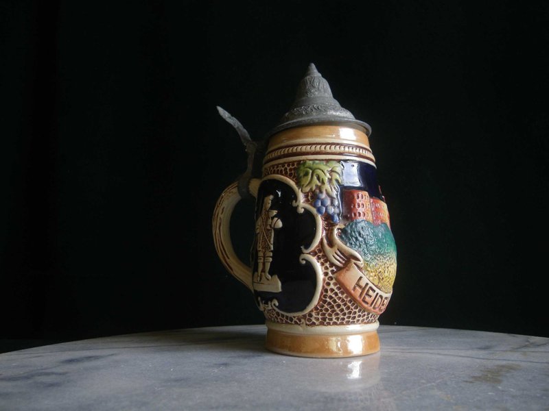 【老時光 OLD-TIME】早期德國海德堡陶瓷啤酒杯 - 擺飾/家飾品 - 其他材質 