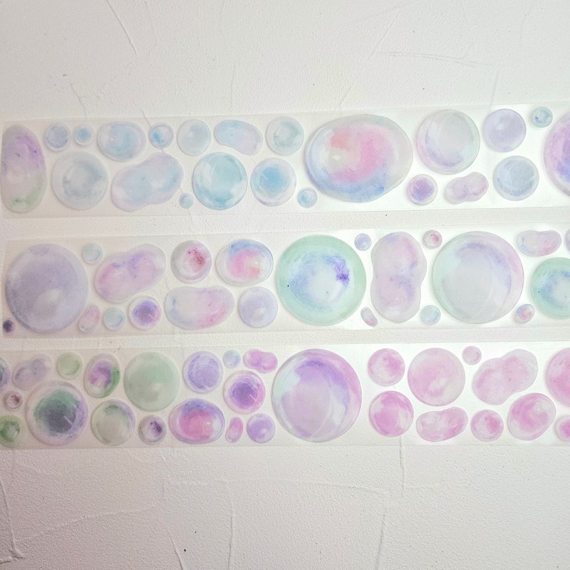 Watercolor Bubble Masking Tape 2m - Washi Tape - Other Materials 