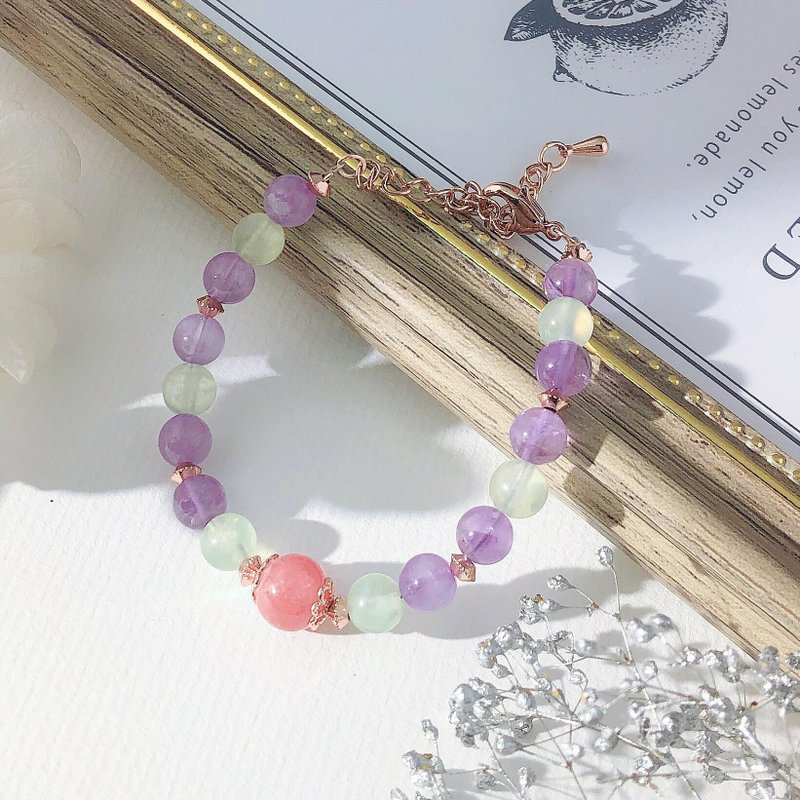 Natural Stone Crystal Bracelet - สร้อยข้อมือ - คริสตัล หลากหลายสี