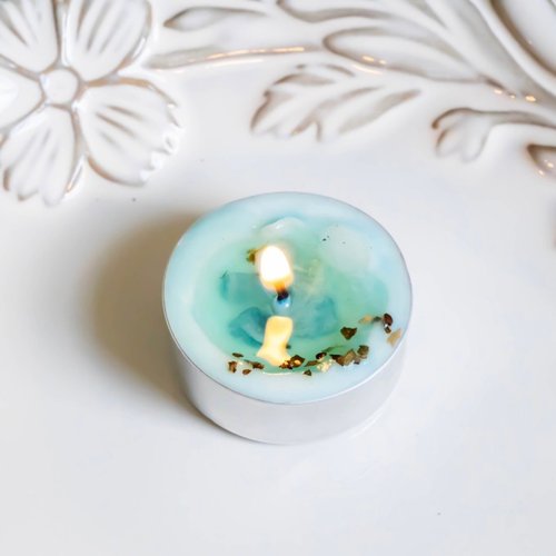 スロート チャクラ エナジー キャンドル 天然大豆エッセンシャル