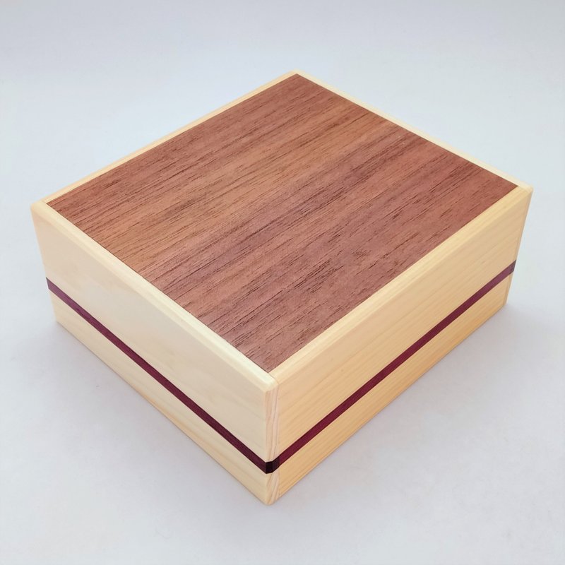 Wide 14 steps Walnut/Hinoki wood Japanese puzzle box Himitsu-bako Karakuri Japan - อื่นๆ - ไม้ 