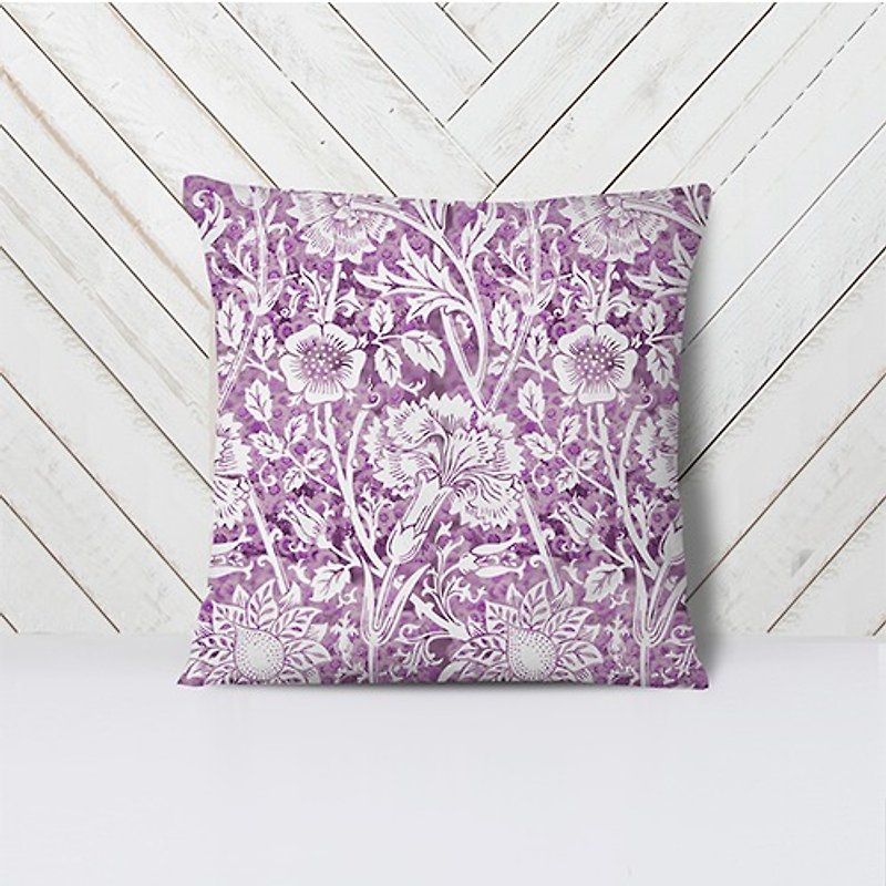 [Atrial flower] Continental handmade purple pillow AH1-HOTF6 - Pillows & Cushions - Other Materials 