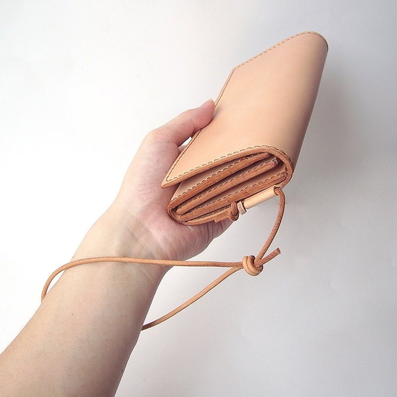 【Charged Option】Hand Strap for Long Wallet【void/ぼいど】 - อื่นๆ - หนังแท้ สีนำ้ตาล