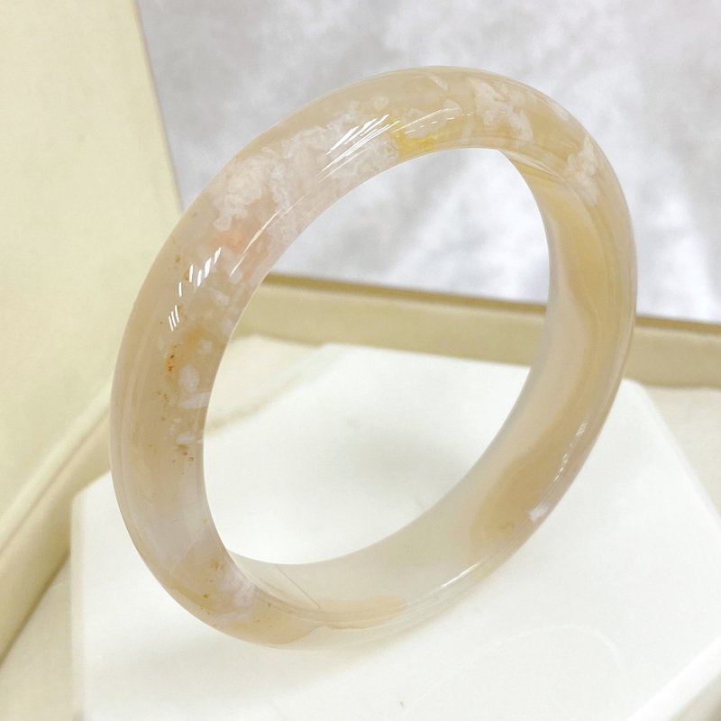 Edith & Jaz • 櫻花瑪瑙手鐲Ø53mm - 手鍊/手環 - 寶石 粉紅色
