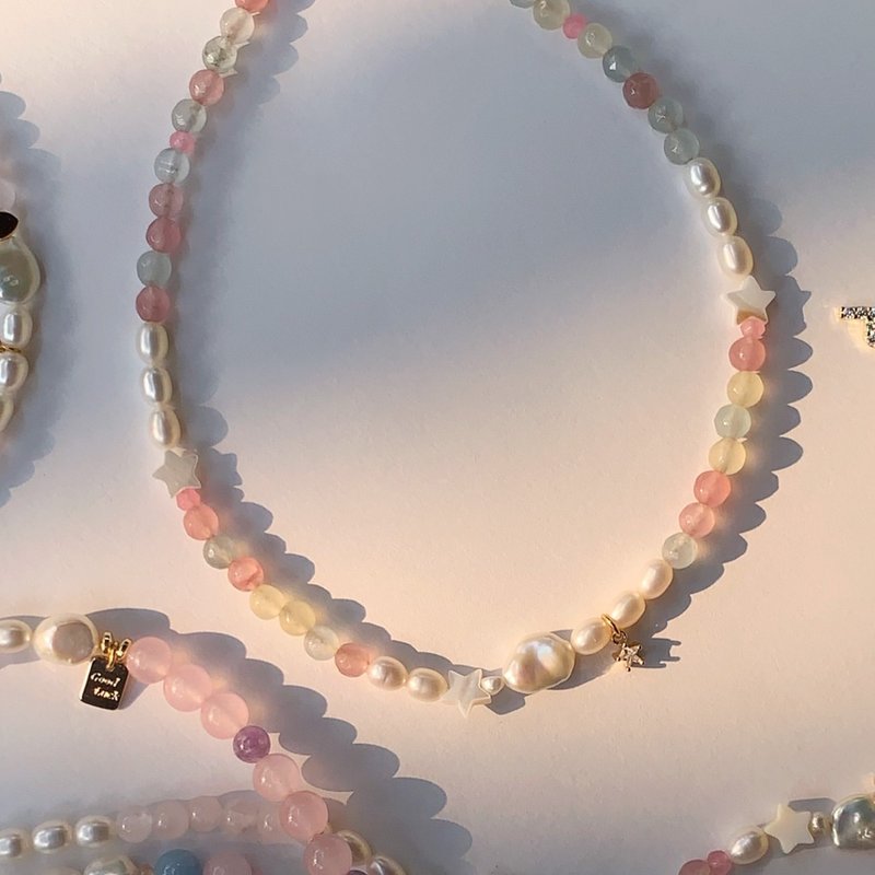 CHARM & WISDOM NECKLACE: BERYL - 項鍊 - 石頭 