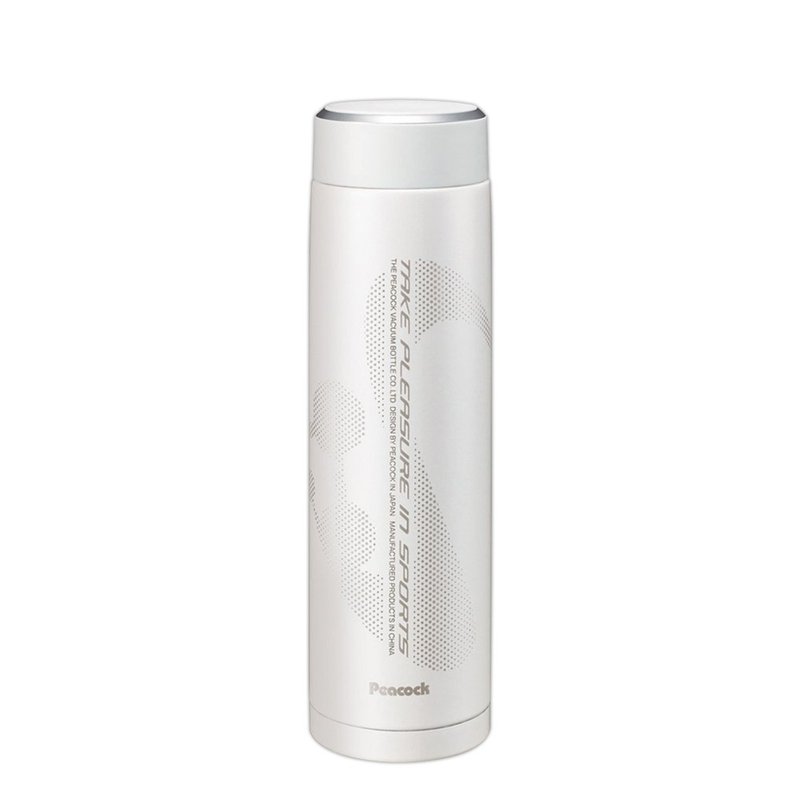 【孔雀Peacock】800ML 不鏽鋼保冷杯/保溫杯 運動涼快-白色 - 保溫瓶/保溫杯 - 不鏽鋼 白色