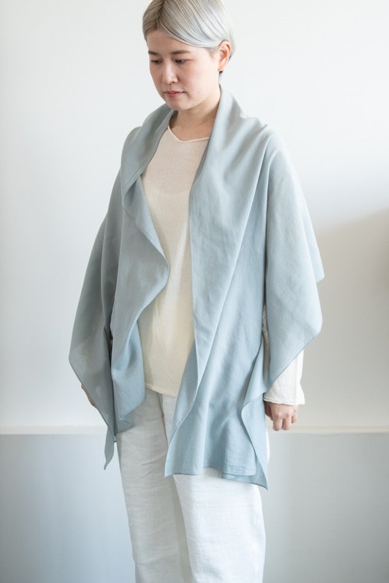 Juniper berry dyed Calze sunshade large stole [Organic Cotton] - ผ้าพันคอ - วัสดุอื่นๆ 