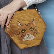 元泉手作り秋の純手刺繡どんぐりバッグ - ショップ yuansen