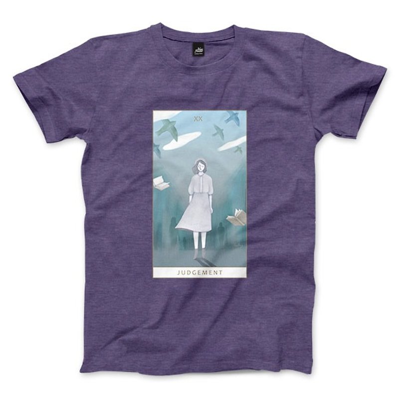 XX | Judgement - heather purple - Unisex T-Shirt - เสื้อยืดผู้ชาย - ผ้าฝ้าย/ผ้าลินิน 