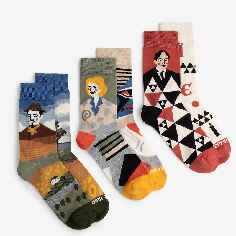 Dodo socks Artist Socks | 3 pairs - ถุงเท้า - ผ้าฝ้าย/ผ้าลินิน หลากหลายสี