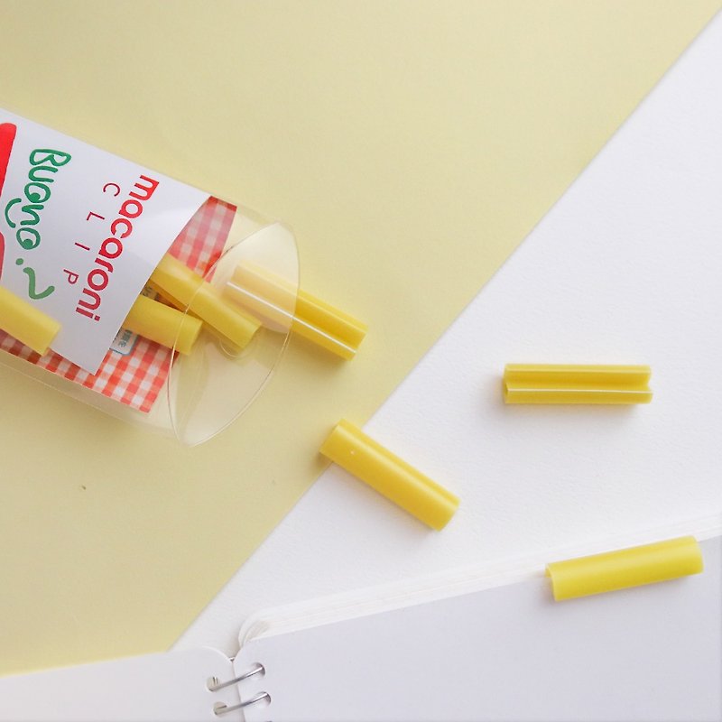 【macaroni】通心粉造型文件夾 / 通心粉色 - 書籤 - 塑膠 黃色