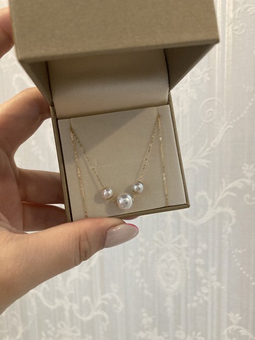 18k 日本產akoya海水珍珠項鍊日本可移動技術多種配戴項鍊KOKO PEARL