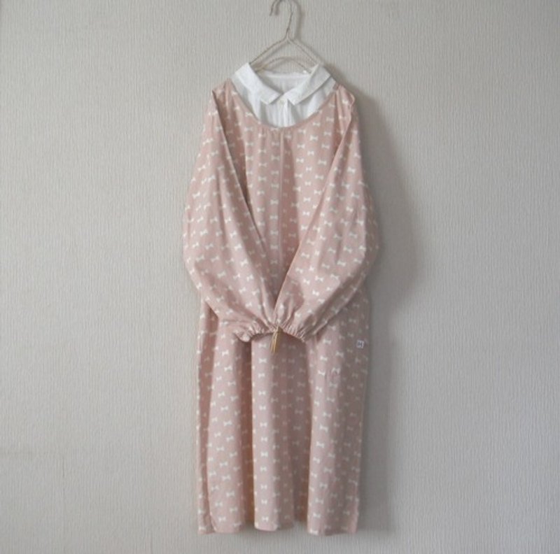 Pinkoi Proxy Purchase - Cotton apron, light pink - One Piece Dresses - Cotton & Hemp 