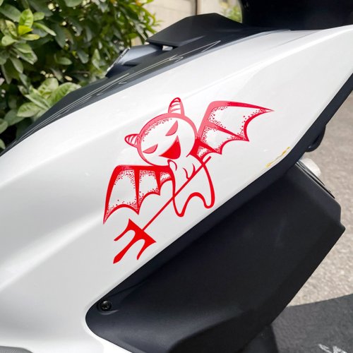 反光屋FKW 天使惡魔 天使魔王 機車貼紙 車貼 反光貼紙 汽車貼紙 防水耐曬