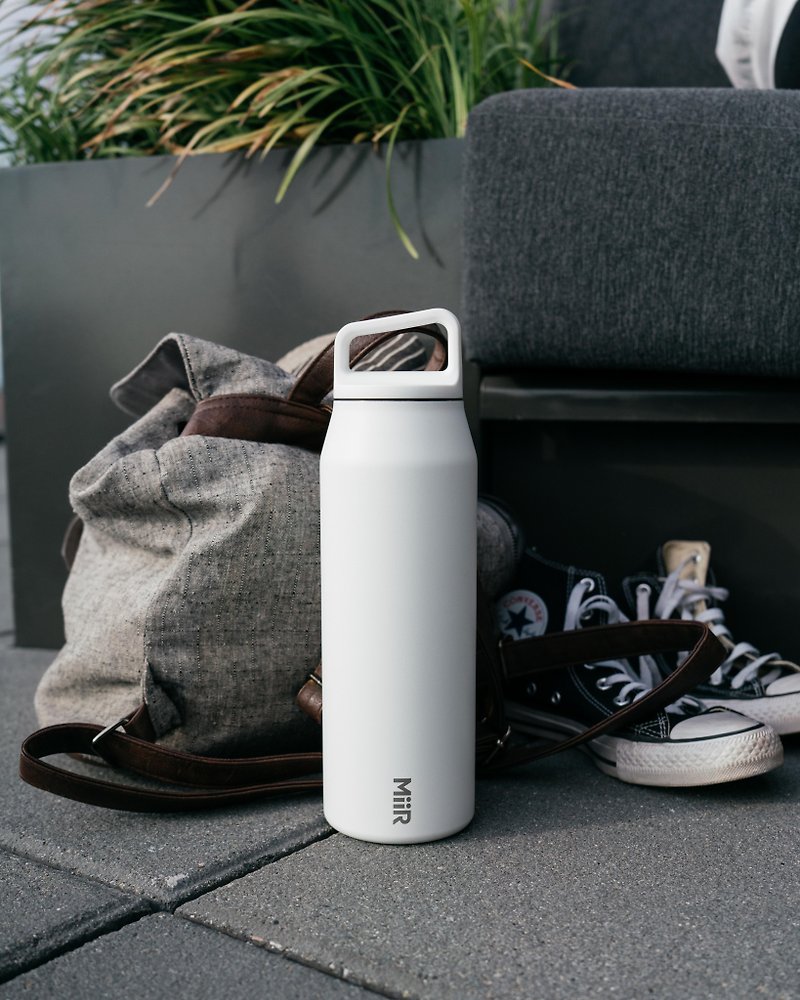 MiiR Vacuum-Insulated (stays hot/cold) Wide Mouth Bottle 32oz/946ml  White - Vacuum Flasks - Stainless Steel White