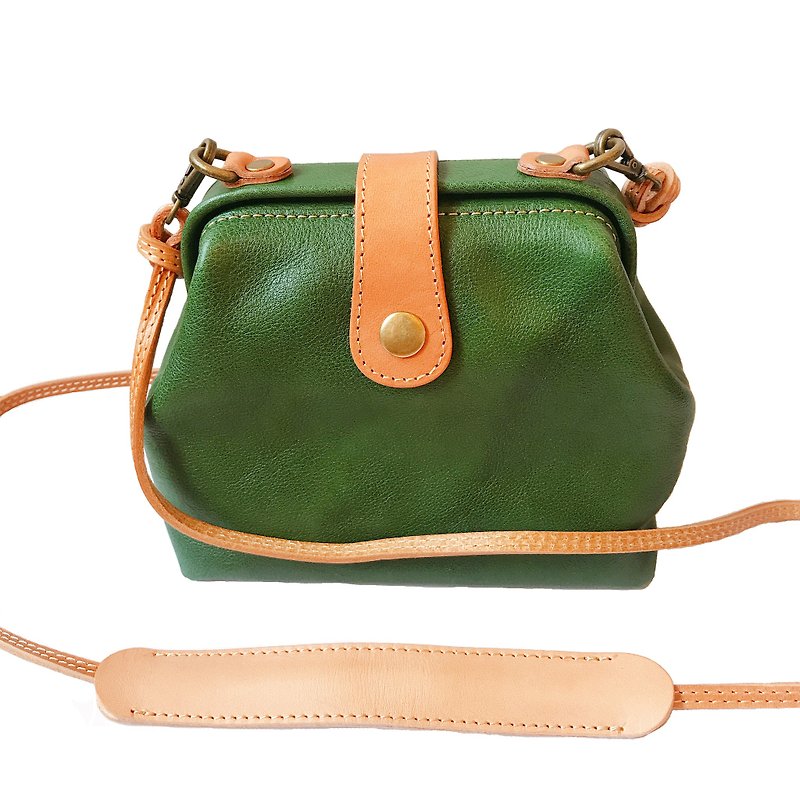 [La Fede] Little Doctor Bag - Green - กระเป๋าแมสเซนเจอร์ - หนังแท้ สีเขียว