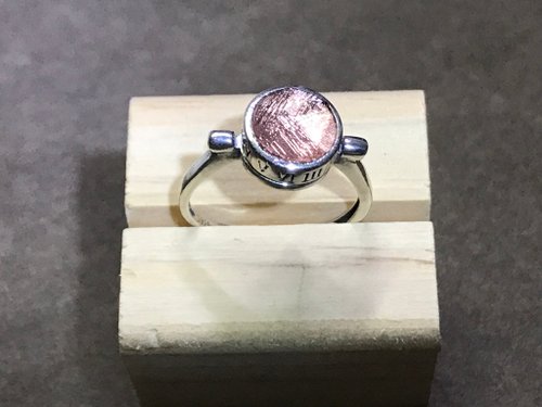 Shiba Crystal HK 玫瑰金天鐵隕石Meteorite轉轉戒指 情人節 生日禮物