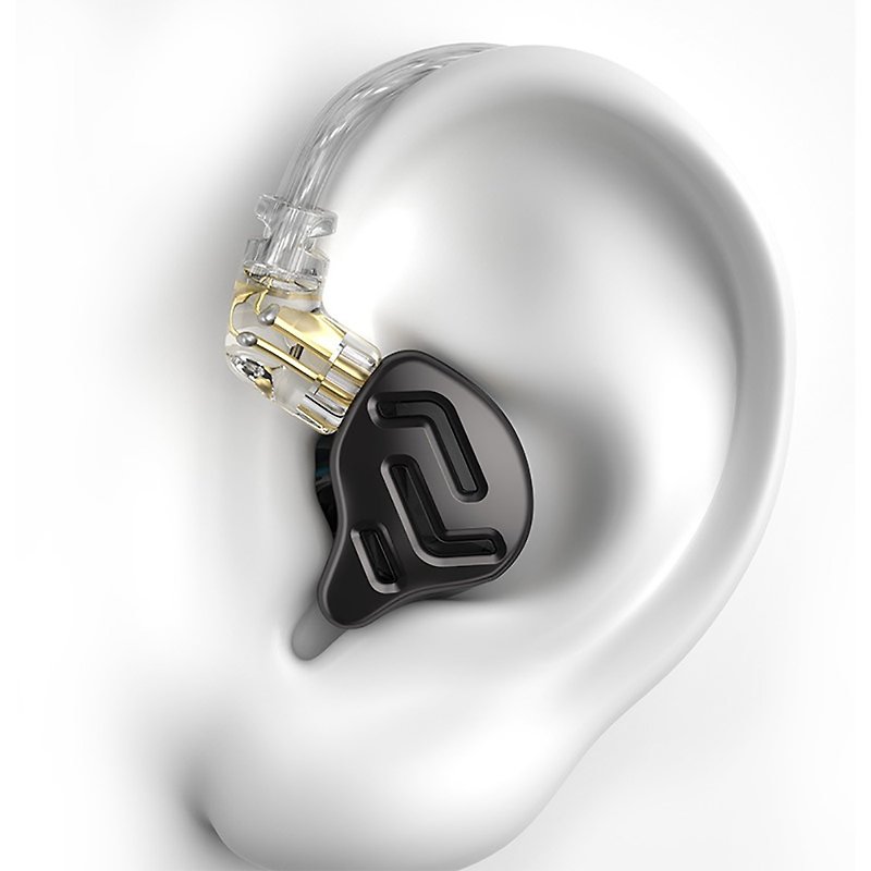 ZNA Ring Iron Earphone Ergonomic In-Ear Passive Noise Cancellation HD MIC - หูฟัง - โลหะ 
