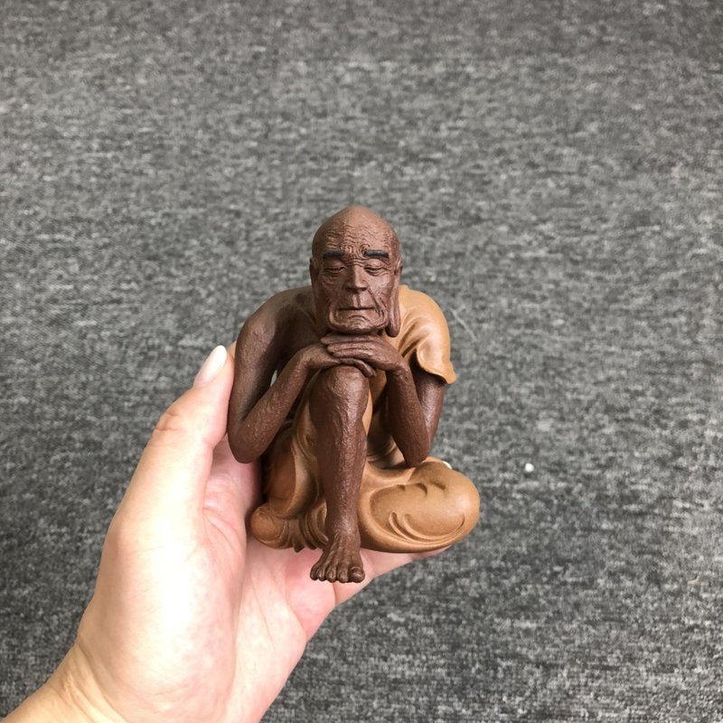 Gift Purple Clay Pot Teapot Meditation Arhat He Shiquan Handmade Purple Clay Duan Mud Two-color High 11*Length 9*7 - ถ้วย - ดินเผา สีส้ม