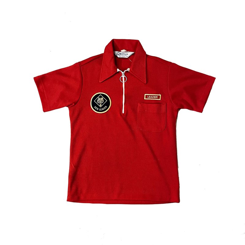 vintage hilton red bowling shirt - Men's Shirts - Polyester Multicolor