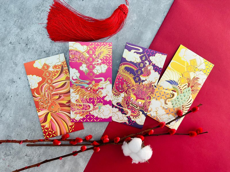 Happy New Year丨Year of the Dragon Theme Laishe Cover丨Rishee Gallery - Chinese New Year - Paper Multicolor