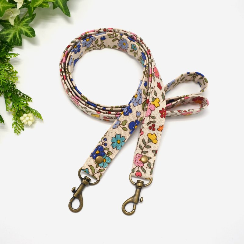 Floral print Lanyard/ID Badge Holder/Long Keychain/Lanyard with Swivel Clip - Lanyards & Straps - Cotton & Hemp Multicolor