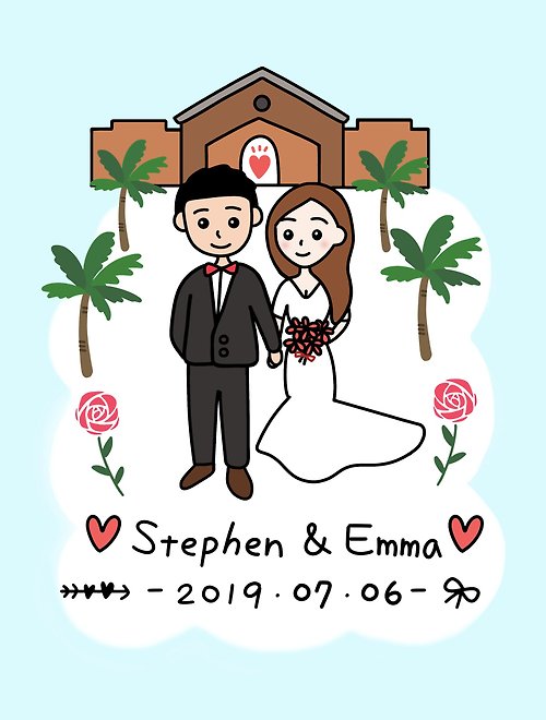 Customized name wedding stickers wedding invitation stickers for bride and  groom - Shop chialimi Stickers - Pinkoi