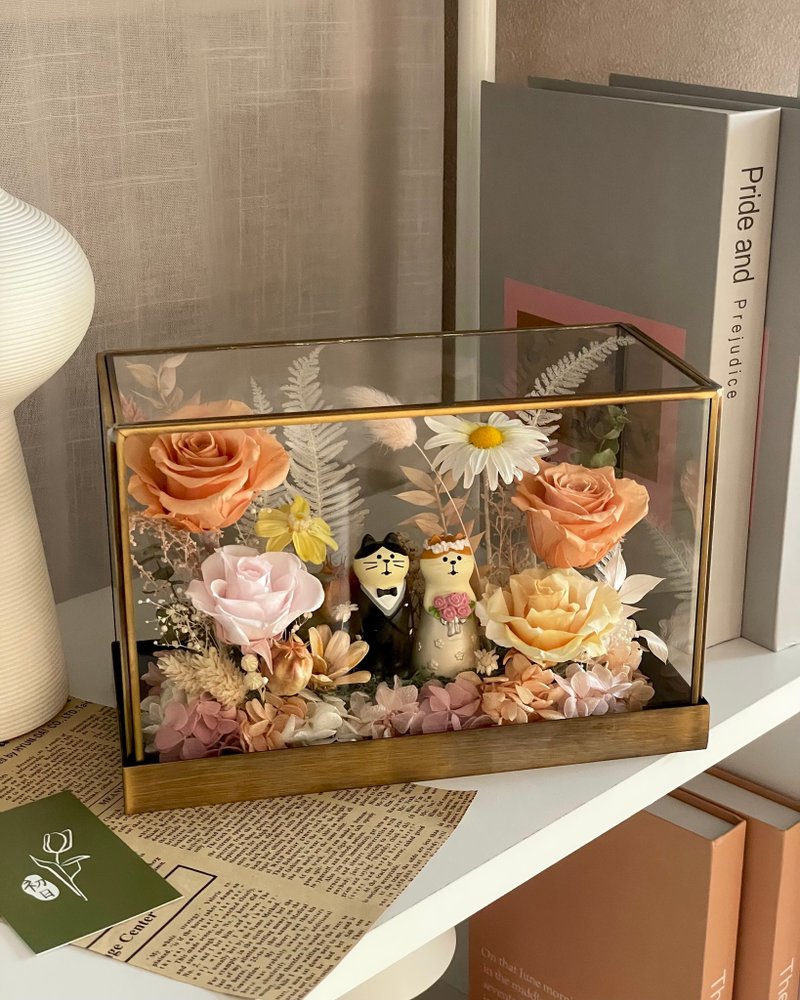 【客製化】永生玻璃花園 求婚花禮 婚禮佈置 入厝花禮 永生花禮 - 乾燥花/永生花 - 植物．花 