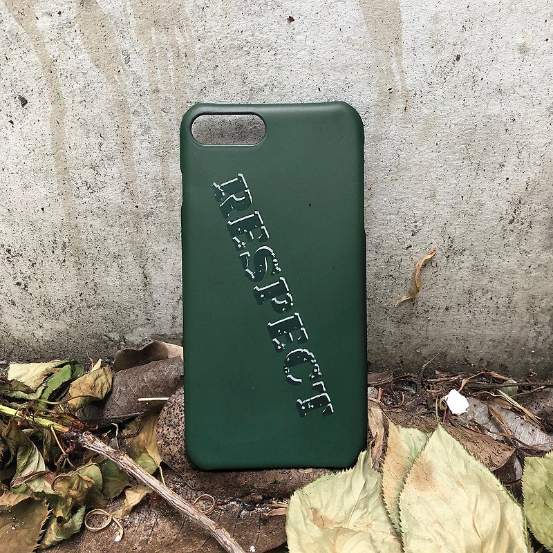 RESPECT - Military Wind Scrub Hard iPhone Case - Phone Cases - Plastic Green
