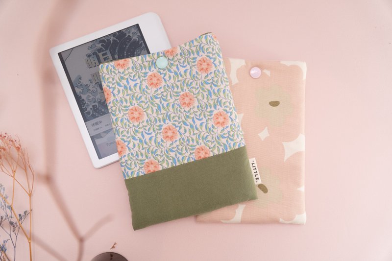 e-book reader | reader protective cover | reading ink kobo reader | flower series - เคสแท็บเล็ต - ผ้าฝ้าย/ผ้าลินิน สีดำ