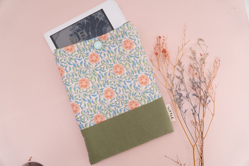 e-book reader | reader protective cover | reading ink kobo reader | flower series - เคสแท็บเล็ต - ผ้าฝ้าย/ผ้าลินิน สีดำ