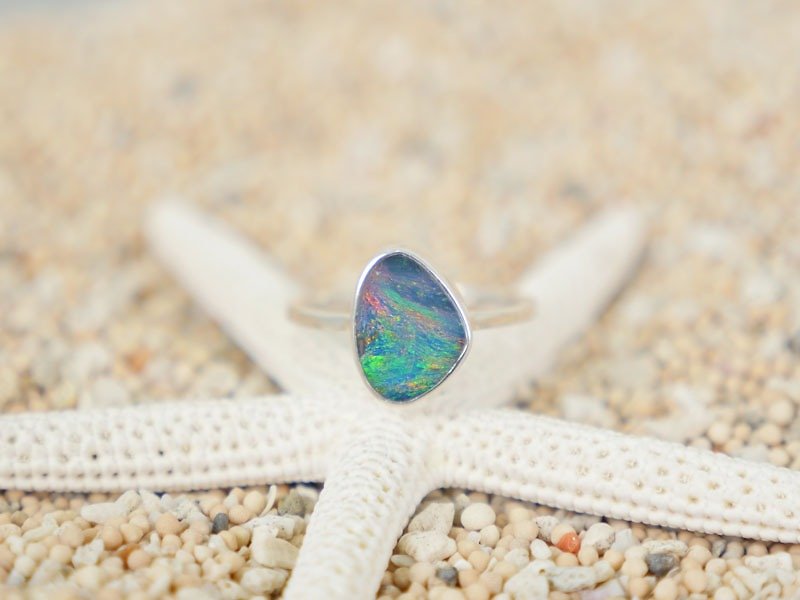 Opal's silver ring - General Rings - Stone Blue