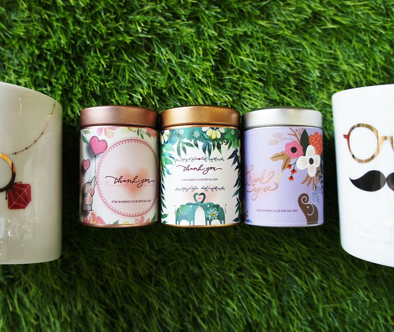 [Group purchase free shipping] 囍茶系列--50 groups of happy small round cans (100 pieces of round tea bags)/wedding small things - Tea - Fresh Ingredients Multicolor