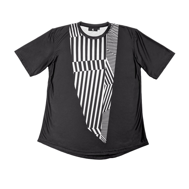Dazzling 棉感T - T 恤 - 聚酯纖維 黑色
