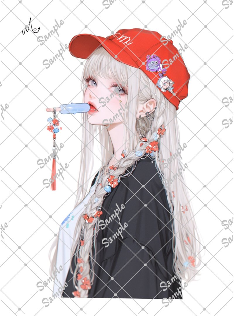 オリジナル人物ステッカー - 貼紙 - 紙 