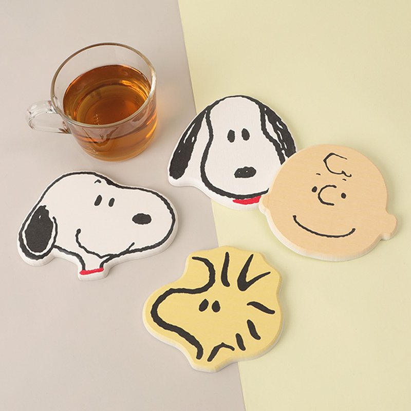 Peanuts Snoopy Diatomaceous Earth Coaster-Snoopy Absorbent Coaster Charlie Brown Confused Tucker - Coasters - Other Materials Multicolor