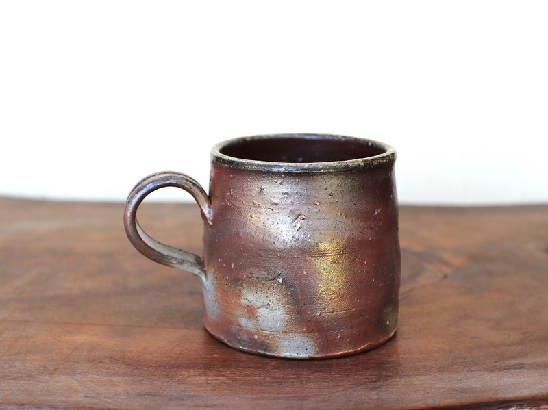 Bizen ware coffee cup (small) Sangiri c3-006 - แก้วมัค/แก้วกาแฟ - ดินเผา สีนำ้ตาล