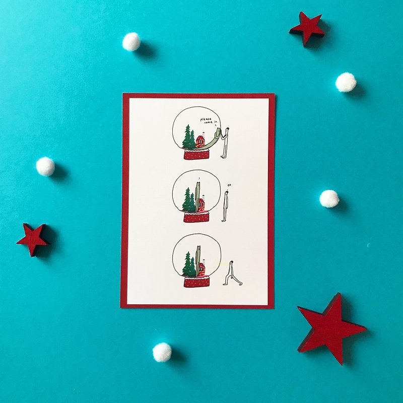 Crystal ball | Christmas postcard - Cards & Postcards - Paper Pink