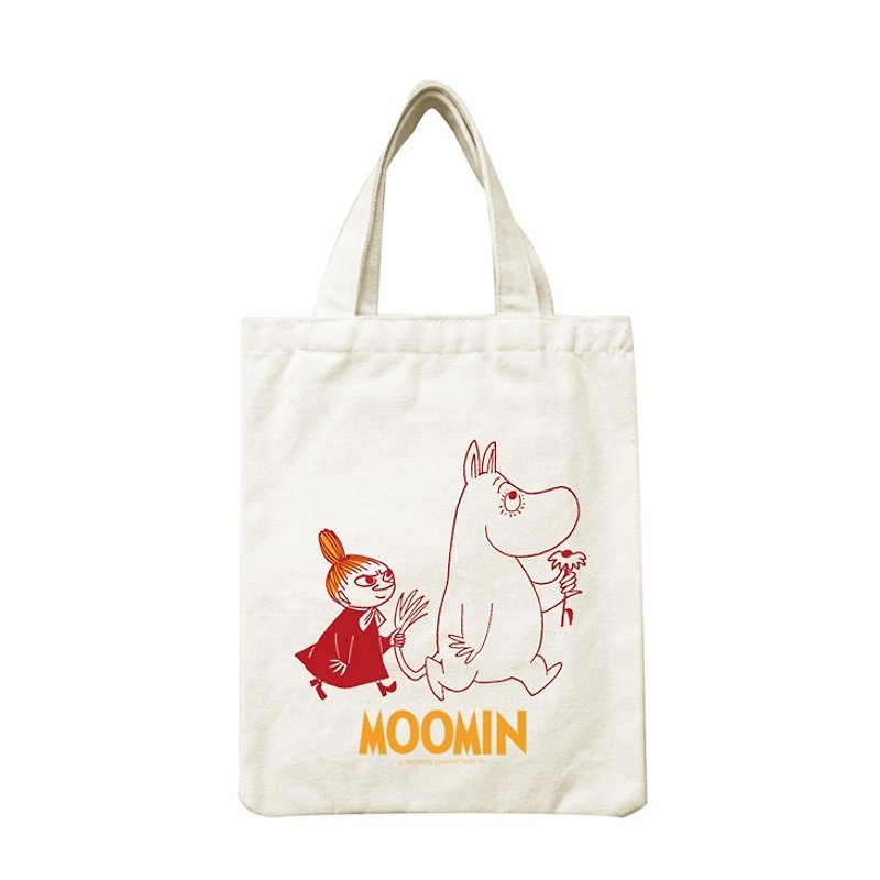 Moomin嚕嚕米授權-手提帆布包【跟屁蟲】 - 手提包/手提袋 - 棉．麻 紅色