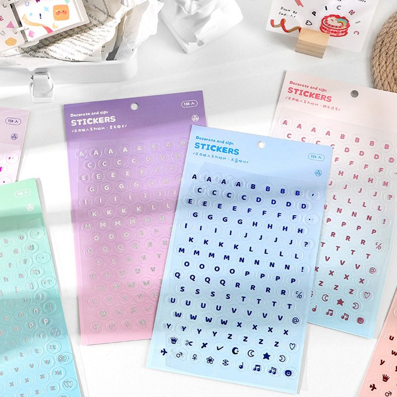 Hisome Hi Mori Department House is typing letters, hand account hot stamping, PET transparent stickers, diy hand account decoration stickers - Stickers - Paper 