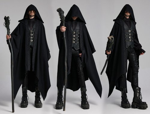 ドルイドウィザードリチュアルフード付きローブジャケット