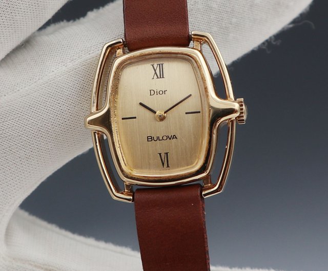 冬バーゲン BULOVA 正規稼働品】Dior DIOR 手巻き 腕時計 ビンテージ