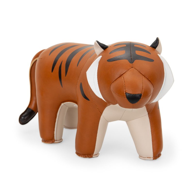 Gaze - Tiger Hunt - Paperweight - Items for Display - Faux Leather Multicolor