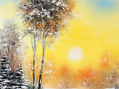 絵画　　田舎雪風景画 publicdomainq-0037113vyyurd.jpg