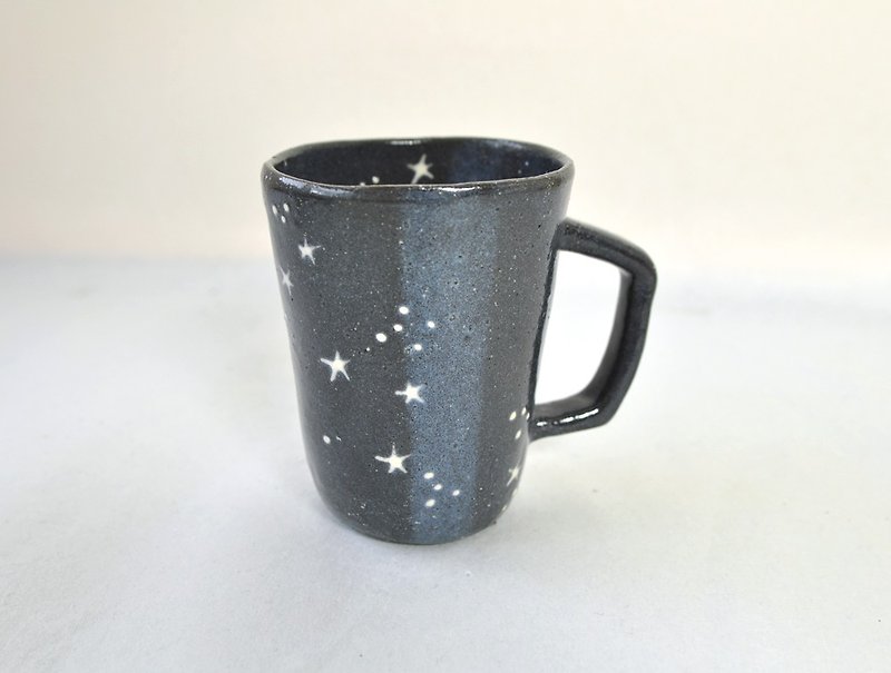 Star Design Mug Cup -LONG- - แก้วมัค/แก้วกาแฟ - ดินเผา สีน้ำเงิน